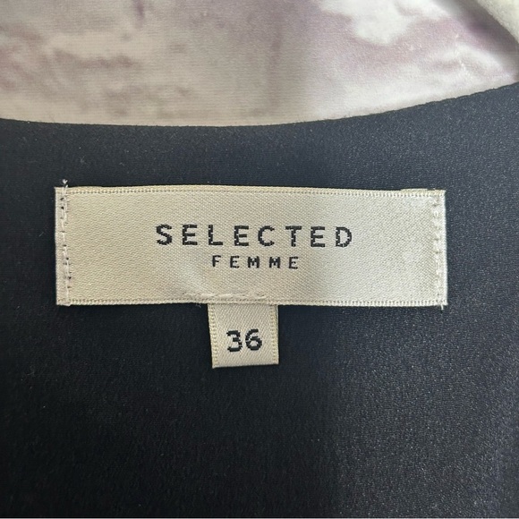 SELECTED Femme Leaf Print Wrap Dress - Picture 10 of 15